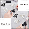 8Pcs 2 Colors Imitation Pearl & Glass Beads Sew on Appliques DIY-CY0001-30-5