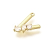 Brass Micro Pave Cubic Zirconia Pendants LS-KK-M310-01G-22-2