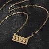 304 Stainless Steel Number 11:11 Pendant Necklaces NJEW-NH0002-01G-06-4
