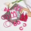 8 Pairs 8 Style Acrylic Hollow Out Rectangle & Tassel Dangle Stud Earrings EJEW-AN0001-93-7