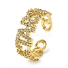 Brass Micro Pave Cubic Zirconia Ring RJEW-Z033-03G-1