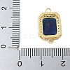 Rack Plating Brass Micro Pave Clear Cubic Zirconia Rectangle Connector Charms KK-A234-028G-02-3