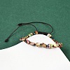 Dyed Natural Imperial Jasper Beads Braided Bead Bracelets for Men Women BJEW-D360-01C-3