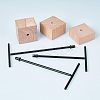 T Bar Iron & Wood Earring Displays Sets EDIS-WH0016-03-4