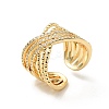 Clear Cubic Zirconia Criss Cross Open Cuff Ring RJEW-G251-09G-3