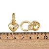 Brass Micro Pave Clear Cubic Zirconia Hoop Earrings EJEW-S275-01G-5