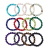 12Pcs 12 Styles 8mm Mixed Gemstone Round Beaded Stretch Bracelets Sets BJEW-JB10929-4
