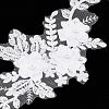 2 Pairs 2 Style 3D Flower Polyester Embroidery Sew on Flower Appliques PATC-CA0001-09-3