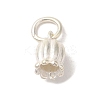 925 Sterling Silver Tulip Flower Charms with Jump Rings FIND-U013-08S-01-1