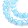 Electroplate Glass Beads Strands EGLA-A034-P1mm-B14-3