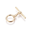 Brass Toggle Clasps KK-G381-01G-3