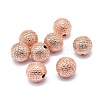 Rack Plating Brass Beads KK-O125-B-02RG-1