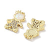 Brass Micro Pave Clear Cubic Zirconia Pendants KK-L213-043G-01-2