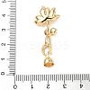 Brass Natural Pearl Enamel Fold Over Clasps KK-U059-31G-02-3