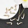 SHEGRACE Brass Micro Pave Clear Cubic Zirconia Pendants XGRQ29863-394G-J-5