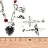Halloween Tibetan Style Alloy Pendant Necklaces & Dangle Stud Earring Sets SJEW-P006-01AS-3