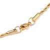 304 Stainless Steel Rope Chain Necklaces NJEW-R223-14-2