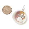 4 Styles Natural Shell Big Pendants PALLOY-JF02637-3