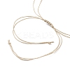 Waxed Cotton Cord Braided Natural Gemstone Rough Raw Pendant Necklace NJEW-JN03770-7