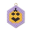 Hallowen Theme Glass Seed Beaded Pendants PALLOY-MZ00873-05-1