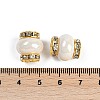 Resin Beads with Brass Rhinestone Rondelle KK-H490-05G-07-3