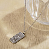 Bohemia Vintage Stainless Steel Crystal Rhinestone Tarot Card with Hand Star Moon Pendant Necklaces HG1148-2-1