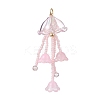Glass Seed Beaded Jellyfish Big Pendants PALLOY-MZ01166-03-1
