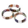 Rectangle Natural Mixed Stone Beaded Stretch Bracelets for Women Men GG-CBA9ACE-C12-4