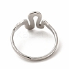 Non-Tarnish 304 Stainless Steel Snake Adjustable Ring for Women RJEW-B027-25P-3