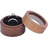 Walnut Wooden Engagement Ring Boxes CON-WH0072-88-1