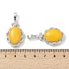 Natural White Jade Dyed Oval Pendants G-NH0025-15P-07-3
