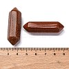 Synthetic Goldstone Double Terminated Points G-C153-01B-3