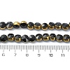 Half Plated Electroplate Transparent Glass Beads Strands EGLA-E060-02A-HP04-4