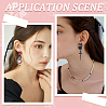 30Pcs 3 Colors Spray Printed Alloy Bowknot Clip-on Earrings EJEW-SP0001-11-4
