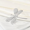 Anti-Tarnish 304 Stainless Steel Dragonfly Open Cuff Rings RJEW-M047-07P-1
