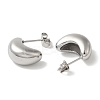 304 Stainless Steel Moon Stud Earrings for Wome EJEW-S237-01A-2