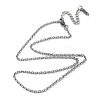 Non-Tarnish 304 Stainless Steel Cable Chain Necklace NJEW-D045-12P-1