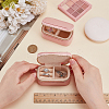 Portable Travel Rectangle PU Leather Jewelry Set Storage Zipper Boxes LBOX-WH0007-001A-3