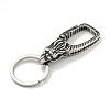 Tibetan Style 316 Surgical Stainless Steel Fittings with 304 Stainless Steel Key Ring FIND-Q101-06AS-02-2