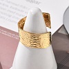 304 Stainless Steel Open Cuff Ring for Women RJEW-M049-01G-03-4