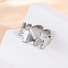 304 Stainless Steel with Rhinestone Finger Rings RJEW-Q020-15P-5