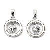 Brass Micro Pave Cubic Zirconia Pendants KK-L222-014P-1