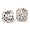 Rack Plating Brass Micro Pave Cubic Zirconia Beads KK-A186-03A-P-2