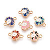 Alloy Enamel Connector Charms PALLOY-N181-11KCG-1