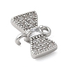 Brass Micro Pave Cubic Zirconia Connector Charms KK-U056-53P-2