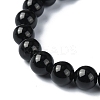 4Pcs 4 Style Natural Mixed Gemstone & Glass Evil Eye Beaded Stretch Bracelets Set BJEW-TA00450-5
