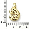 Brass Micro Pave Clear Cubic Zirconia Pendants KK-M279-01G-C-3