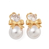 Brass Micro Pave Cubic Zirconia Pendants KK-U036-01G-1