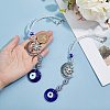 2Pcs Blue Evil Eye Car Hanging Ornament HJEW-DC0001-12-3