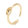 Zinc Alloy and 14K Gold Open Cuff Ring RJEW-Q169-01G-02-1